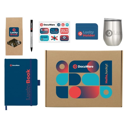 Купить Welcome pack Warm welcome, синий с нанесением логотипа