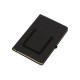Купить Блокнот Pocket 140*205 мм с карманом для телефона, черный с нанесением логотипа