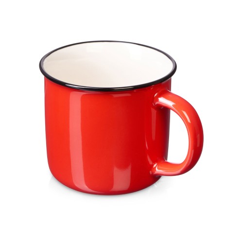 Купить Кружка с каймой Countryside M, красный 410ml с нанесением логотипа