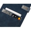 Купить Бизнес блокнот А5 Freya с клапаном и карманом для визиток, твердая обложка, 128 листов, синий и темно с нанесением логотипа