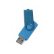 Купить Флеш-карта USB 2.0 8 Gb Квебек Solid, голубой с нанесением логотипа