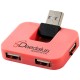 Купить USB Hub Gaia на 4 порта, розовый с нанесением логотипа