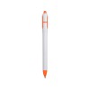 Купить Ручка шариковая с белым корпусом и цветными вставками, белый/оранжевый с нанесением логотипа