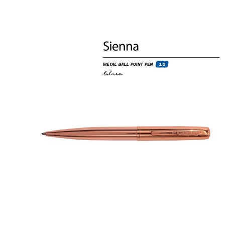 Купить Ручка металлическая шариковая Sienna, розовое золото с нанесением логотипа Купить Ручка металлическая шариковая Sienna, розовое золото с нанесением логотипа