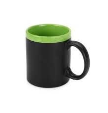 Кружка с покрытием для рисования мелом Да Винчи, черный/зеленый
