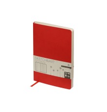 Скетчбук Sketch & Art в мягком переплете 140х210 мм, 100 л. бежевой бумаги 100 гр., красный