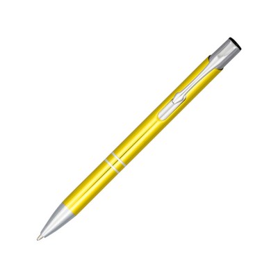 Купить Кнопочная шариковая ручка Moneta из анодированного алюминия, черные чернила, желтый с нанесением