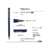 Купить Ручка Palermo шариковая  автоматическая, темно-синий металлический корпус, 0,7 мм, синяя с нанесением логотипа