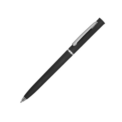 Купить Ручка шариковая Navi soft-touch, черный с нанесением логотипа