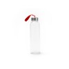 Купить Бутылка стеклянная CAMU в чехле из неопрена, 500 мл, прозрачный/красный с нанесением логотипа