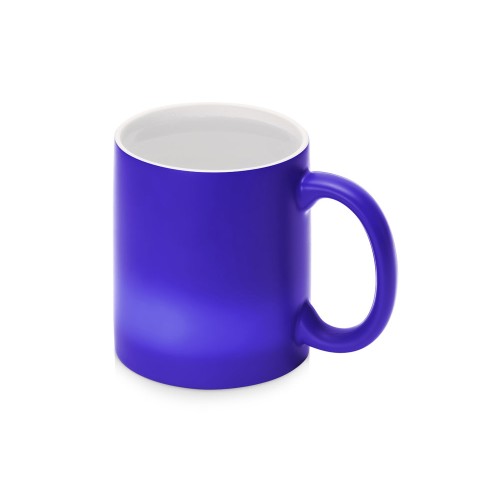 Купить Кружка-хамелеон Magic матовая, синий/белый с нанесением логотипа