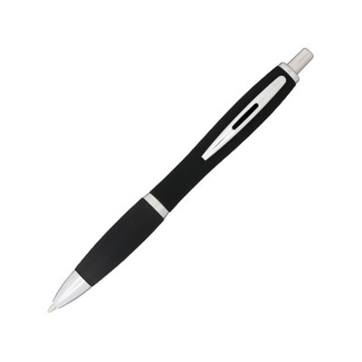 Купить Прорезиненная шариковая ручка Nash, черный с нанесением