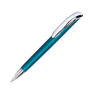 Купить Ручка шариковая Нормандия голубой металлик с нанесением логотипа