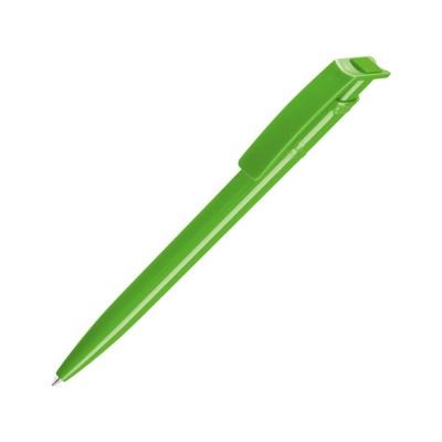 Купить Ручка шариковая пластиковая RECYCLED PET PEN, синий, 1 мм, зеленое яблоко с нанесением