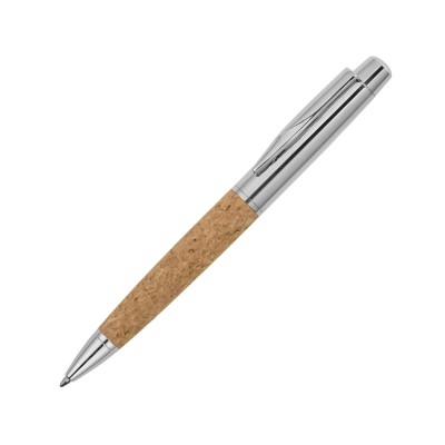 Купить Ручка металлическая шариковая Cask, хром/бамбук с нанесением логотипа