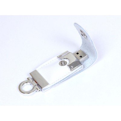 Купить USB-флешка на 16 Гб в виде брелка, белый с нанесением