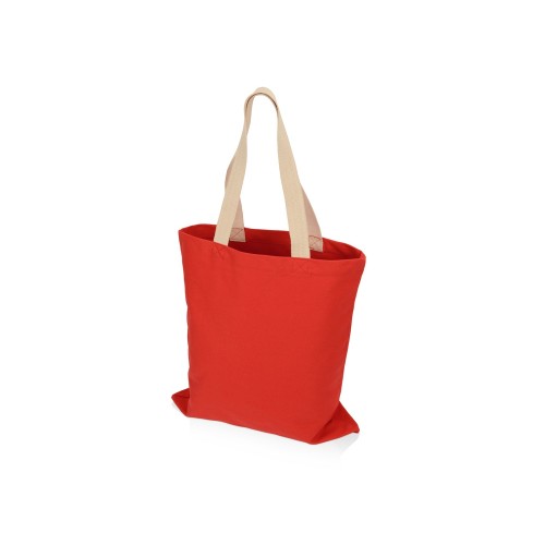 Купить Сумка для шопинга Steady из хлопка с парусиновыми ручками, 260 г/м2, красный с нанесением логотипа
