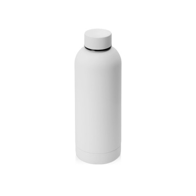 Купить Вакуумная термобутылка Cask Waterline, soft touch, 500 мл, тубус, белый с нанесением логотипа