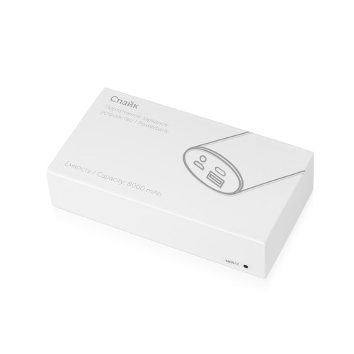 Купить Портативное зарядное устройство Спайк, 8000 mAh, черный с нанесением логотипа Купить Портативное зарядное устройство Спайк, 8000 mAh, черный с нанесением логотипа