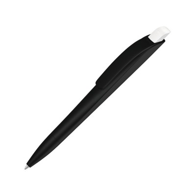 Купить Ручка шариковая пластиковая Stream, черный/белый с нанесением логотипа