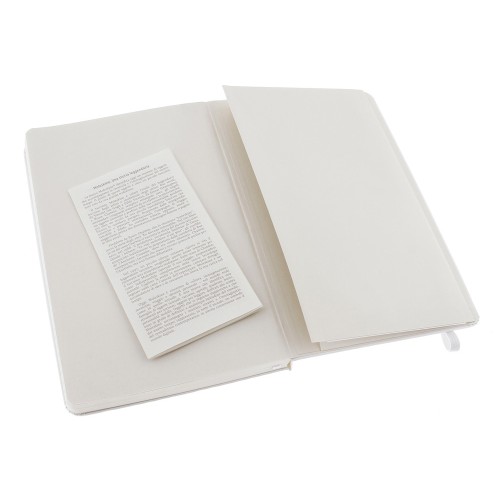 Купить Записная книжка Moleskine Classic (в линейку) в твердой обложке, Large (13х21см), белый с нанесением логотипа