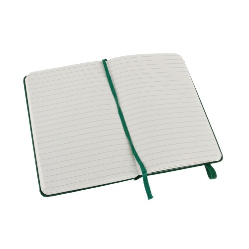 Купить Записная книжка Moleskine Classic (в линейку) в твердой обложке, Pocket (9x14см), зеленый с нанесением логотипа