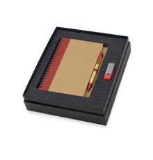 Подарочный набор Essentials с флешкой и блокнотом А5 с ручкой, красный