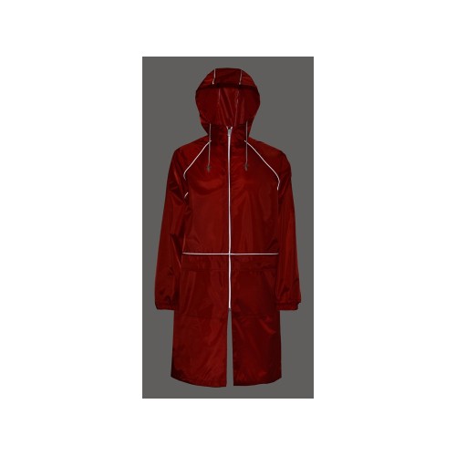 Купить Дождевик Sunshine со светоотражающими кантами, красный, размер  XL/XXL с нанесением логотипа