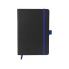 Купить Блокнот Color edge A5, черный/ярко-синий с нанесением логотипа