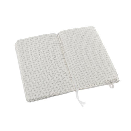 Купить Записная книжка Moleskine Classic (в клетку), Pocket (9х14 см), белый с нанесением логотипа