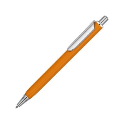 Купить Ручка металлическая шариковая трехгранная Riddle, оранжевый/серебристый с нанесением логотипа