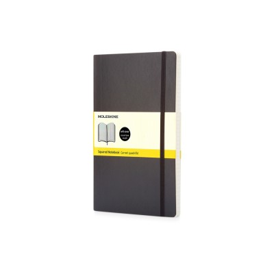 Купить Записная книжка Moleskine Classic Soft (в клетку), Pocket (9x14 см), черный с нанесением логотипа