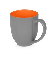Кружка керамическая Gracy 450мл, серый/оранжевый