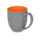 Купить Кружка керамическая Gracy 450мл, серый/оранжевый с нанесением логотипа