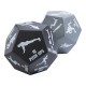 Купить Комплект Simmons из 2 игральных костей для занятий фитнесом в чехле из переработанного РЕТ-пластика, черный с нанесением логотипа