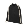 Купить Рюкзак со шнурком Tenes из хлопка плотностью 140 г/м2, черный с нанесением логотипа
