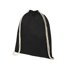 Рюкзак со шнурком Tenes из хлопка плотностью 140 г/м2, черный