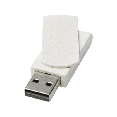 Rotate, USB-накопитель объемом 8 ГБ из пшеничной соломы, бежевый