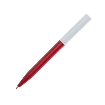 Купить Шариковая ручка Unix из переработанной пластмассы, синие чернила - Красный с нанесением логотипа