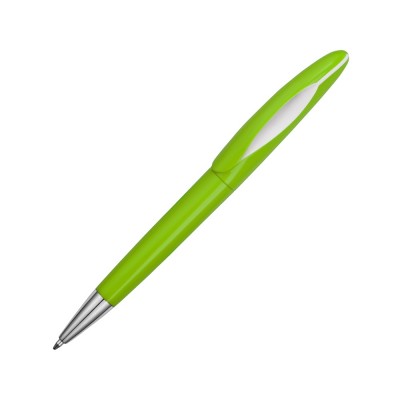 Купить Ручка пластиковая шариковая Chink, зеленое яблоко/белый с нанесением логотипа
