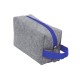 Купить Косметичка из РПЕТ фетра с ручкой Felt, серый с синим с нанесением логотипа