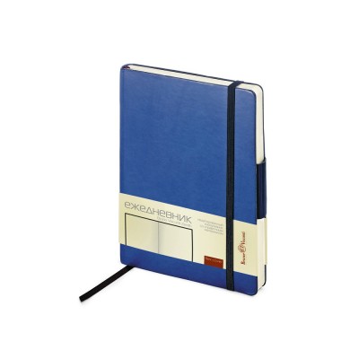 Купить Ежедневник А5 недатированный Zenith, синий с нанесением логотипа