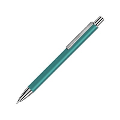 Купить Металлическая автоматическая шариковая ручка Groove, бирюзовый с нанесением логотипа
