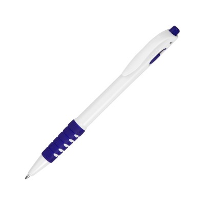 Купить Ручка шариковая Фиджи, белый/синий с нанесением логотипа