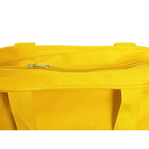 Купить Сумка на молнии Zipper из хлопка 280 г c карманом на молнии спереди, желтый с нанесением логотипа