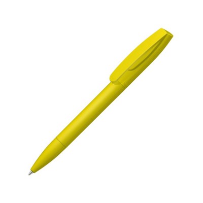Купить Шариковая ручка Coral Gum с прорезиненным soft-touch корпусом и клипом., желтый с нанесением