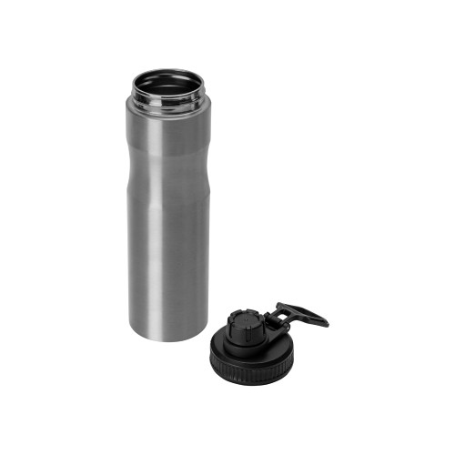 Купить Бутылка для воды Supply Waterline, нерж сталь, 850 мл, серебристый/черный с нанесением логотипа