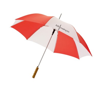 Купить Зонт Karl 30 механический, красный/белый с нанесением логотипа