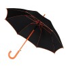 Купить Зонт-трость полуавтоматический, оранжевый с нанесением логотипа