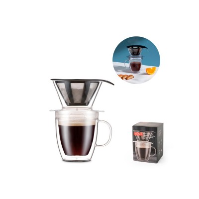 Купить POUR OVER. Coffe filter and isothermal mug, прозрачный с нанесением логотипа